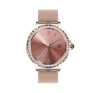 Smartwatch Damski VELTORI VT320-1 Złota Bransoleta + Różowy Pasek Silikonowy - 7