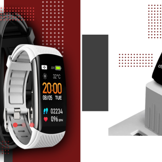 Smartwatch GIEWONT Czarno Biały 2 Paski GW200-2 - 4