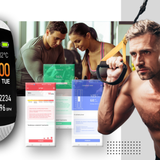 Smartwatch GIEWONT Czarno Biały 2 Paski GW200-2 - 6