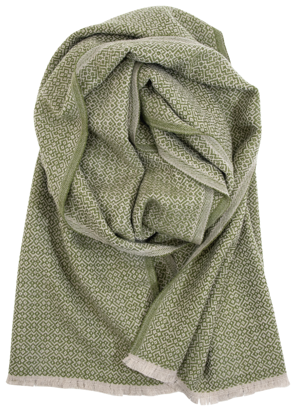  Szal z wełny merino Lapuan Kankurit Koli beige-olive 60x220 cm