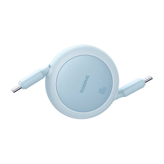 Kabel USB Baseus Free2Pull Mini USB-C do USB-C 60W, 1m (niebieski) - 5