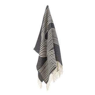Pled Bloomingville Anek Black 130x150 cm - 2
