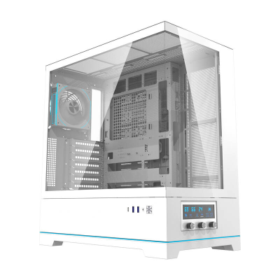 Obudowa komputerowa DARKFLASH DY451 PRO + 1 wentylator (biała)