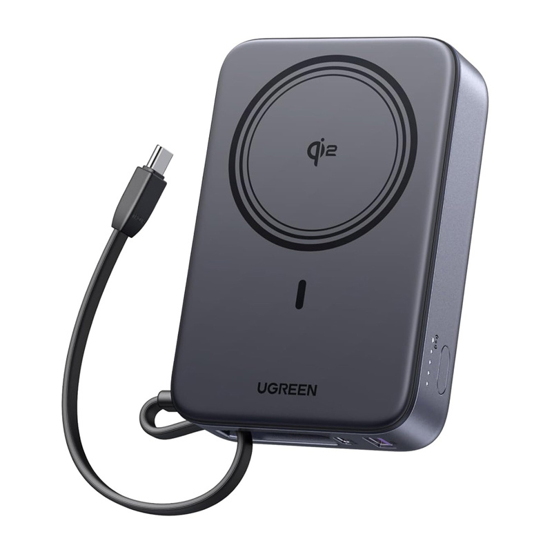  Ugreen PB567 20000mAh Magnetic Power Bank, USB + USB-C, Qi2 15W (Gray)
