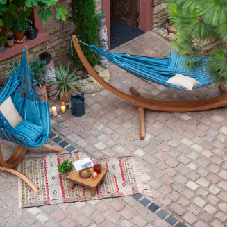 Fotel hamakowy ze stojakiem La Siesta Udine Organic Agave Comfort - 14