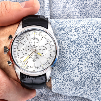 Zegarek Męski Giewont Chronograph Sapphire Srebrny GW7650-A1 - 5