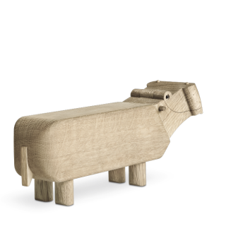 Figurka drewniana Kay Bojesen Hippo dąb 21 cm - 4