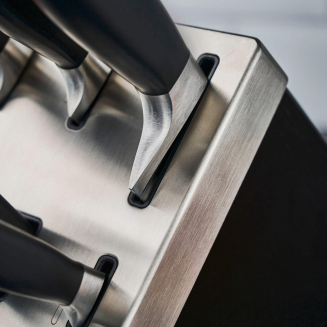  Set of 5 knives in a Zwilling Four Star self-sharpening block - Black - 10