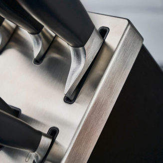 Zestaw 5 noży w bloku samoostrzącym z nożycami Zwilling Four Star Black - 10