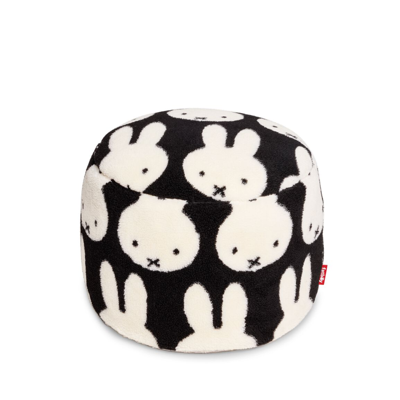 Pufa Fatboy x Miffy Point Teddy Black&White Ø50x35 cm