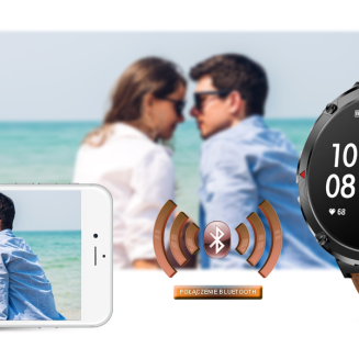 Smartwatch Gravity GT21-4 + Czarny Pasek Silikonowy - 21