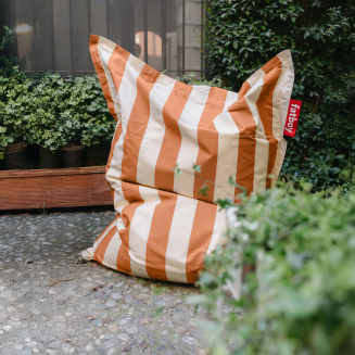 Pufa Fatboy The Original Outdoor Stripe Orange Creme 180x140 cm - 5