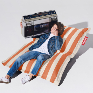 Pufa Fatboy Original Outdoor Stripe Orange Creme 180x140 cm - 2