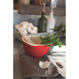  Emile Henry red mortar and pestle - 3