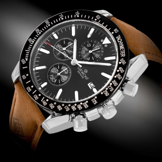 Zegarek Męski Giewont Chronograph Sapphire Brązowo Czarny GW8720-A1 - 2