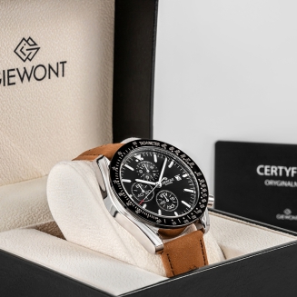 Zegarek Męski Giewont Chronograph Sapphire Brązowo Czarny GW8720-A1 - 8