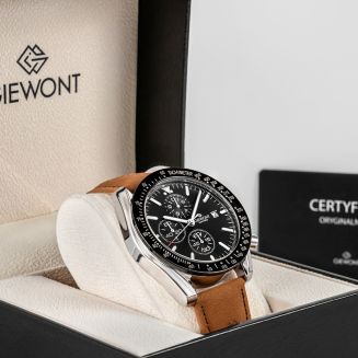 Zegarek Męski Giewont Chronograph Sapphire Brązowo Czarny GW8720-A1 - 8