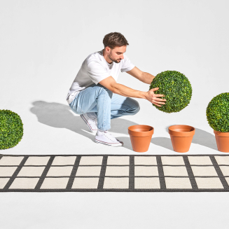 Dywan outdoorowy Fatboy Carpretty Catwalk Check Creme 80x200 cm - 5