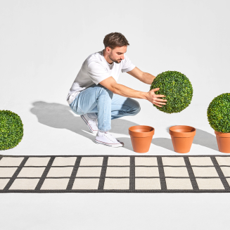 Dywan outdoorowy Fatboy Carpretty Catwalk Check Creme 80x200 cm - 5