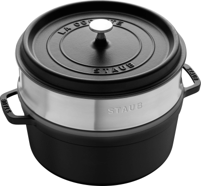 Garnek żeliwny okrągły z wkładem Staub - 3.8 ltr, Czarny | BESTSELLER
