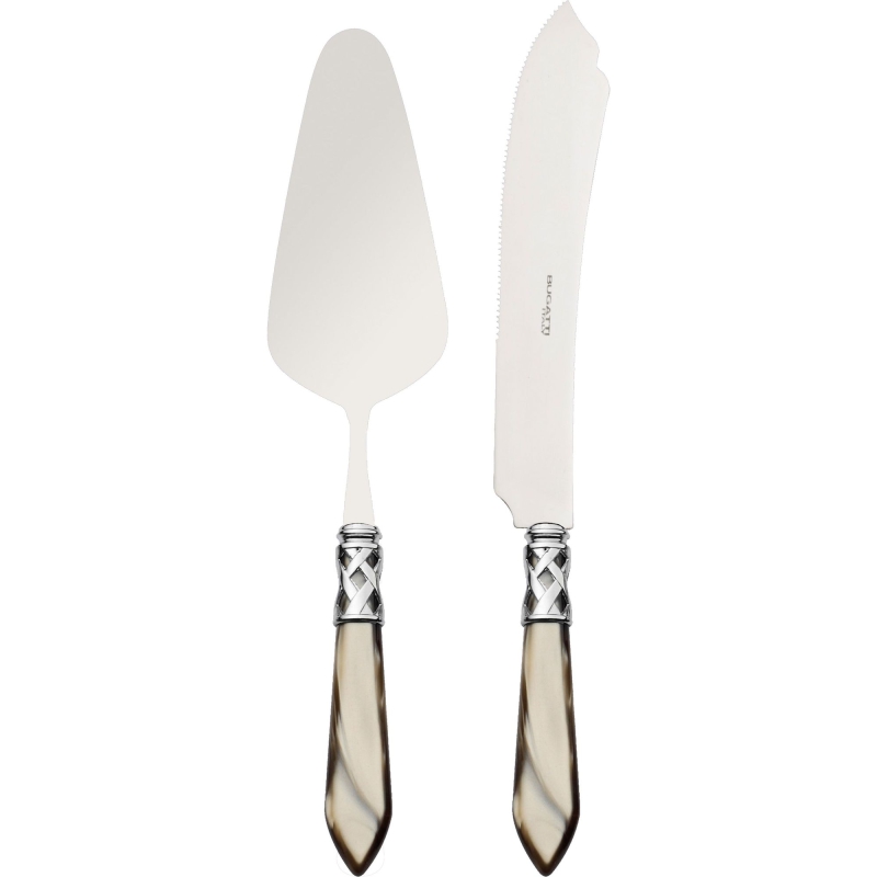 Zestaw do serwowania ciasta Casa Bugatti Aladdin Onyx/Steel