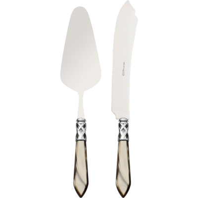 Zestaw do serwowania ciasta Casa Bugatti Aladdin Onyx/Steel