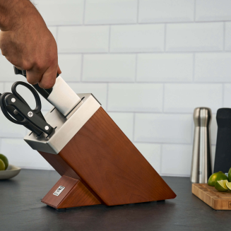 Zestaw 5 noży z nożycami w bloku samoostrzącym Zwilling Gourmet - 12