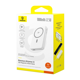 Powerbank magnetyczny Baseus Airpow2 Qi2 10000mAh 22,5W (biały) - 7