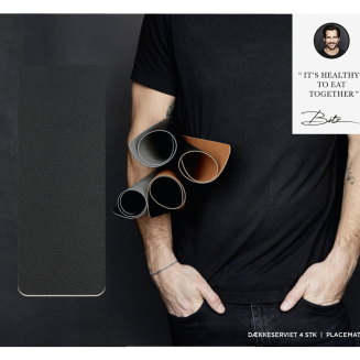 Zestaw 4 podkładek pod talerze Bitz Black&Cream - 3