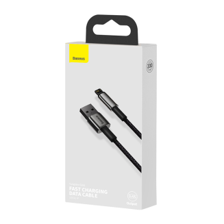Kabel USB do Lightning Baseus Tungsten Gold, 2.4A, 2m (czarny) - 8
