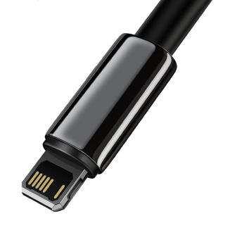  BASEUS Tungsten Gold USB-A-Lightning Cable 2m (Black) - 5