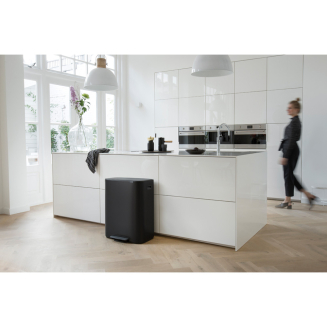Brabantia Bo waste bin 2x30l, matte black - 9