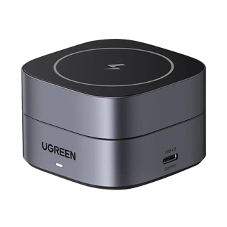  UGREEN W256 20W Qi 2in1 inductive charger + USB-C-USB-C cable 1m (black) - 2