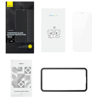 Szkło hartowane z powłoką przeciwpyłową 0.3mm Baseus Schott HD do iPhone 12 Pro Max - 6