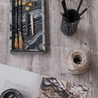 Taca dekoracyjna Mette Ditmer Denmark Marble Black - 2