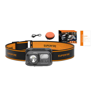Latarka czołowa SUPERFIRE HL23-S strumień świetlny 350lm USB-C - 2
