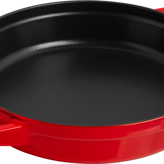  Set of 2 Staub cast iron cookware with lid - 24 cm, Red - 10