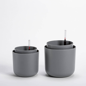 PLASTIA TOLITA Donica samonawadniająca okrągła 19 cm szary - 3