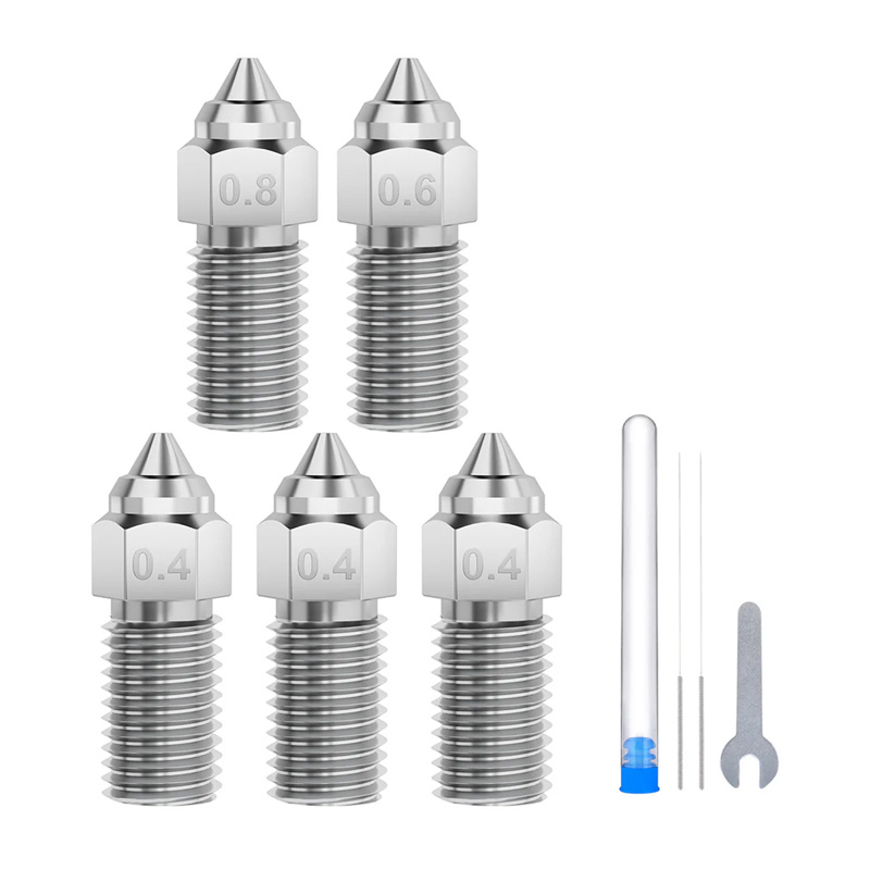 Zestaw dysz stalowych utwardzanych ELEGOO Neptune 4 / 4 Pro (0,4 mm x3, 0,6 mm x1, 0,8 mm x1)