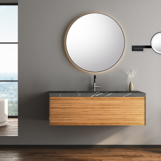 Kosmetyczne lustro ścienne z podświetleniem LED Zack Linea czarne | BESTSELLER - 4