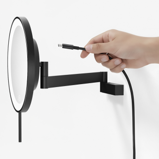 Kosmetyczne lustro ścienne z podświetleniem LED Zack Linea czarne | BESTSELLER - 3