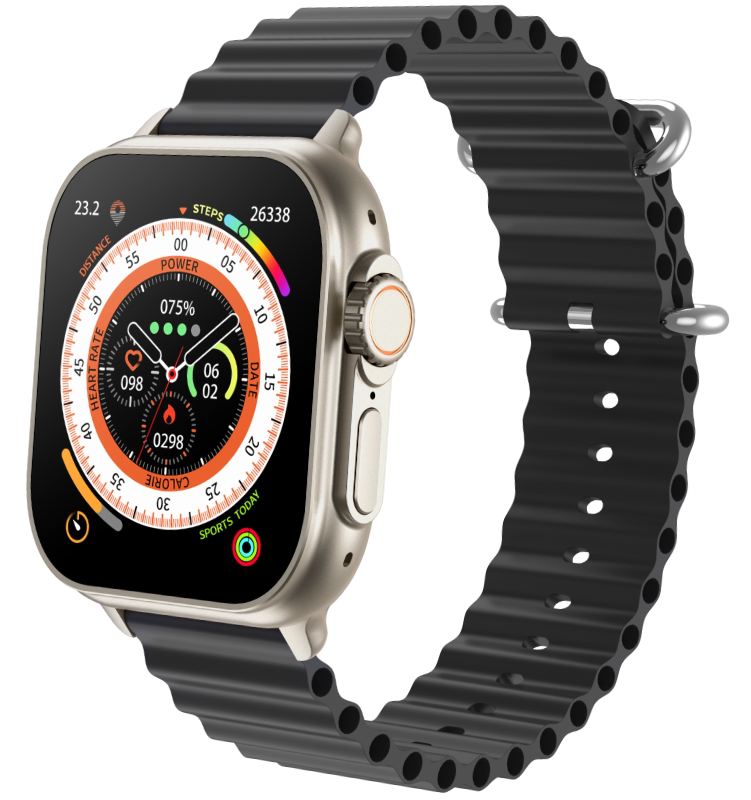 Smartwatch Męski RUBICON RNCF17 Tytan/Black SMARUB268