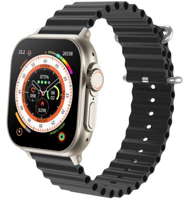 Smartwatch Męski RUBICON RNCF17 Tytan/Black SMARUB268