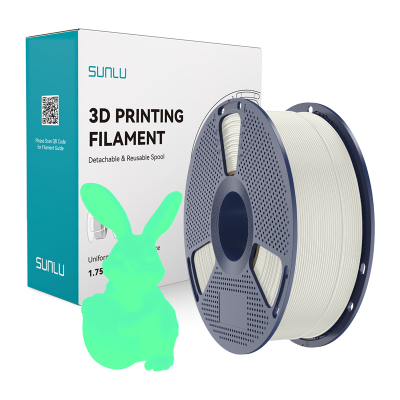  Filament SUNLU PLA Glow In The Dark 1.75mm 1kg (white-green)
