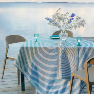 Obrus-narzuta Lapuan Kankurit Metsalampi blueberry-olive 150x260 cm - 4