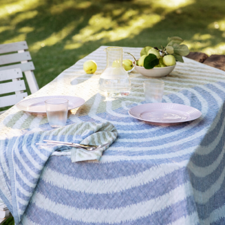 Obrus-narzuta Lapuan Kankurit Metsalampi blueberry-olive 150x260 cm - 2