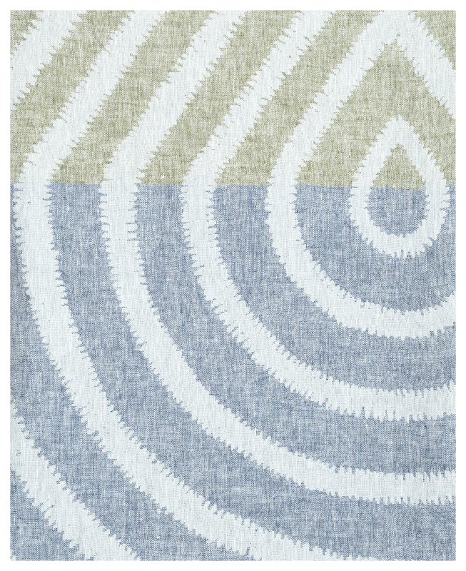 Obrus-narzuta Lapuan Kankurit Metsalampi blueberry-olive 150x260 cm