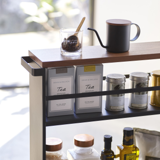  Yamazaki Tower Rolling Slim black shelf on wheels - 5