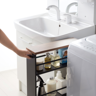 Regał na kółkach Yamazaki Tower Rolling Slim czarny - 11