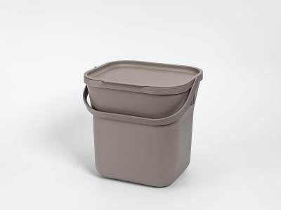 PLASTIA Kosz na bioodpady 8 ltr szary